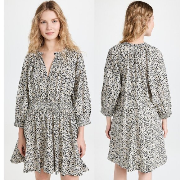Apiece Apart Women's Cobano Floral Long Sleeve Mini Dress Size Small - Picture 1 of 12